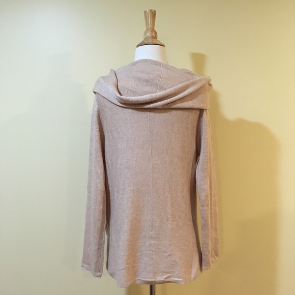 💥 CLEARANCE Cowl Neck Slouchy Knit Sweater Top Sandy Beige - Picture 5 of 5